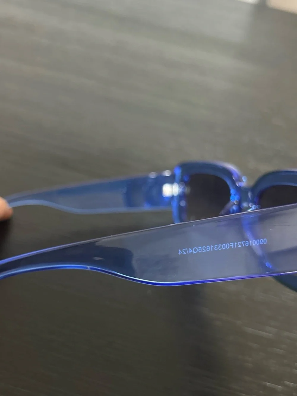 UV Protection Sunglasses - Blue with Yellow/Green Trim